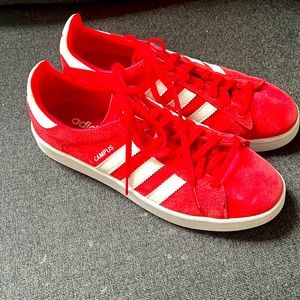Original Adidas Campus suede red sneakers